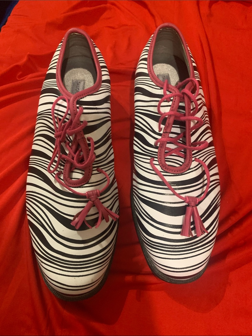 FootJoy Women's Zebra Print Golf Shoes with Pink Trim